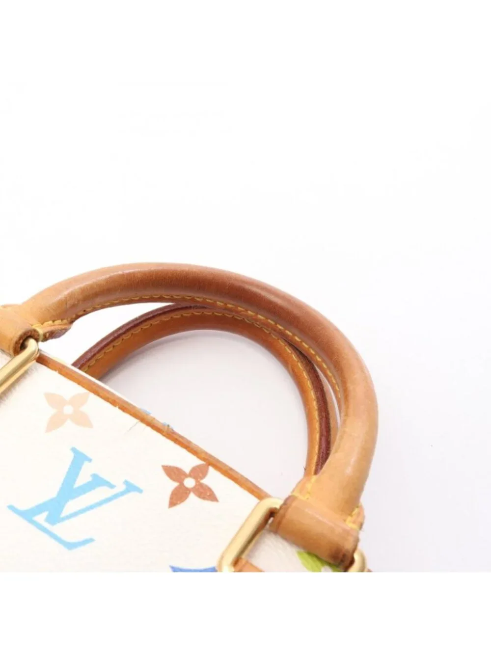Louis Vuitton Handbag Trouville Blanc Canvas Leather